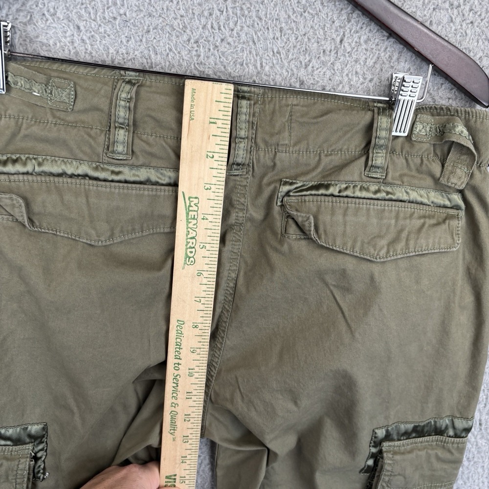 Vtg Abercrombie & Fitch Baggy Cargo Pants Women's 12 (34x32) Paratrooper 90s Y2K - Picture 7 of 10